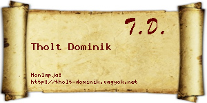Tholt Dominik névjegykártya